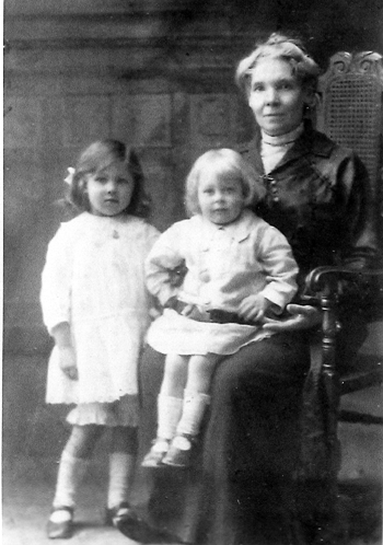 Clara with two of her grandchildren Clara & Tom