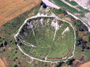 A crater where an allied mine exploded