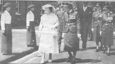 Queen Elizabeth visitng Hawkinge Airfield Kent