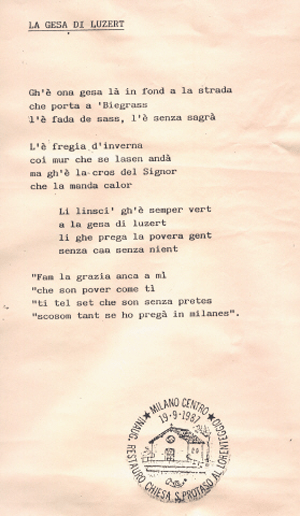 An old Milanese poem